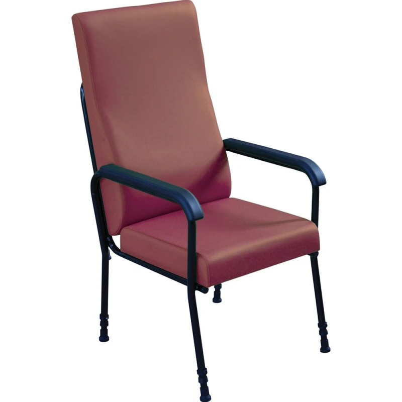 Image of Loops Height Adjustable Ergonomic Lounge Chair - High Backed - Brown Upholstery Brown