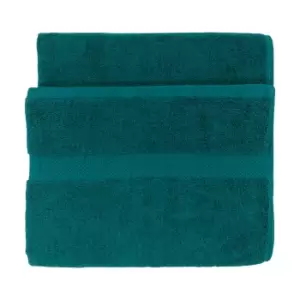 Image of Loft Combed Cotton Bath Towel Teal