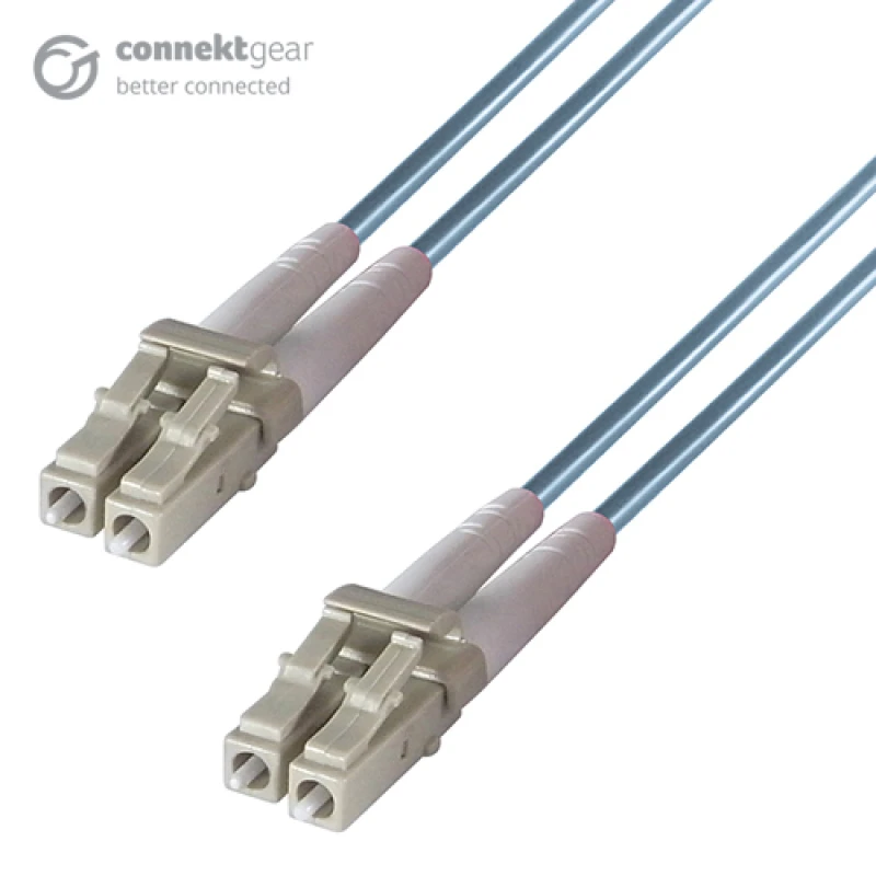 Image of connektgear 50m Duplex Fibre Optic Multi-Mode Cable OM3 50/125 Micron