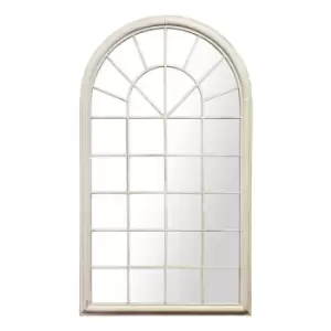 Image of Crossland Grove Florence Outdoor Mirror Gatehouse 750 X 40 X 1310 Mm - White