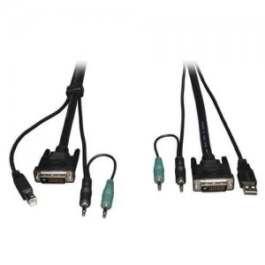 Image of Tripp Lite DVI USB Audio KVM Cable Kit 15ft