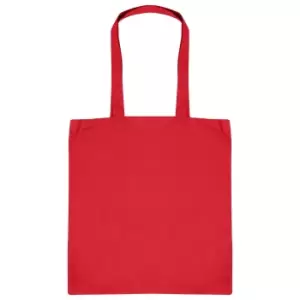 image of Absolute Apparel Cotton Shopper Bag (One Size) (Red)