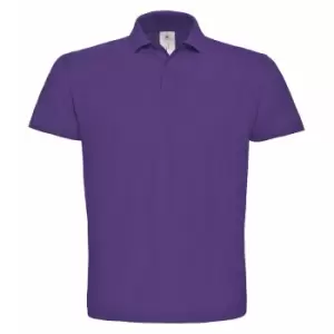 image of B&C ID.001 Mens Short Sleeve Polo Shirt (S) (Purple)