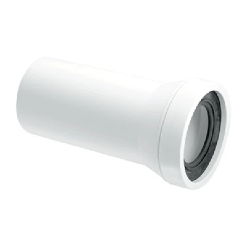 Image of McAlpine WC-CON3 Straight Adjustable Length Rigid WC Connector White