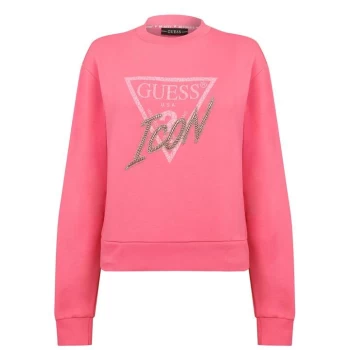 Image of Guess Icon Sweatshirt - Pink