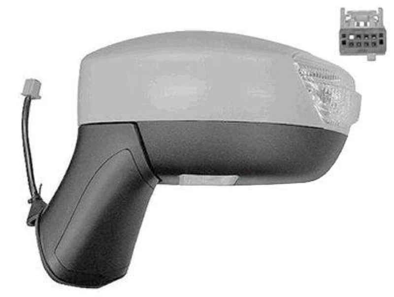 Image of VAN WEZEL 1905817 Wing mirror * HAGUS * Left, Heatable, primed Outside Mirror (50)