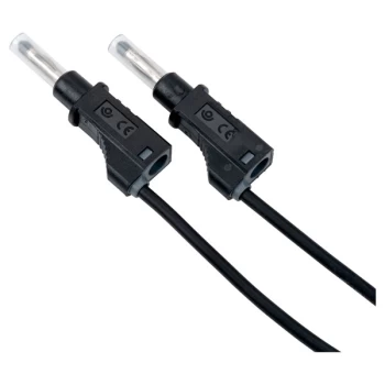 Image of PJP 2210/600 V-100 Black Electro 4mm Shrouded Stackable Test Lead ...