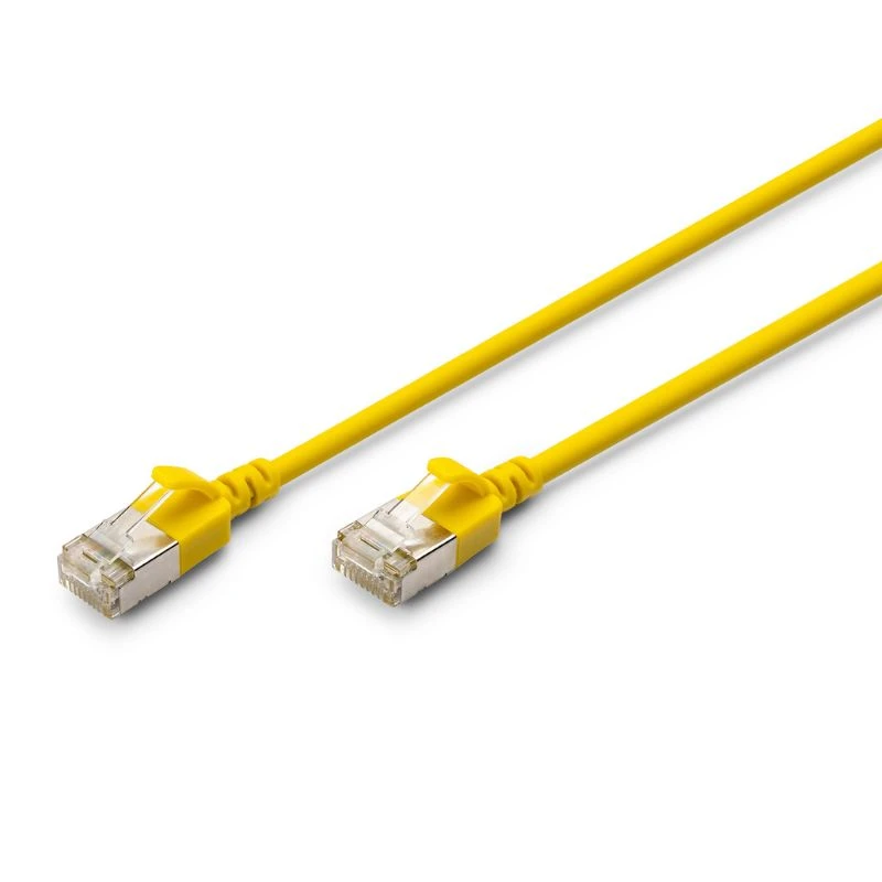Image of FDL SLIM 0.25M CAT.6a F-FTP LSZH PATCH CABLE - YELLOW(SNAGPROOF)
