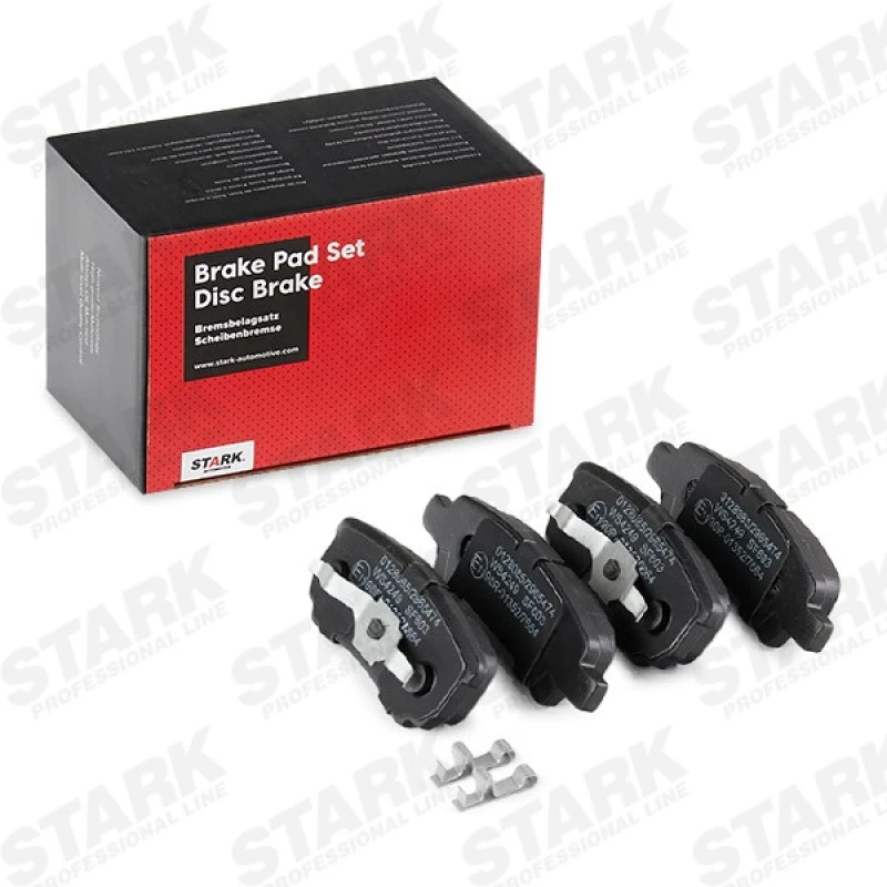 Image of STARK SKBP-0010106 Brake pad set Rear Axle, with acoustic wear warning Brake Pad Set,disc brake (402)