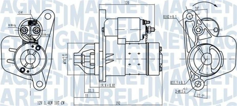 Image of MAGNETI MARELLI Starter motor MAGNETI MARELLI 063721418010