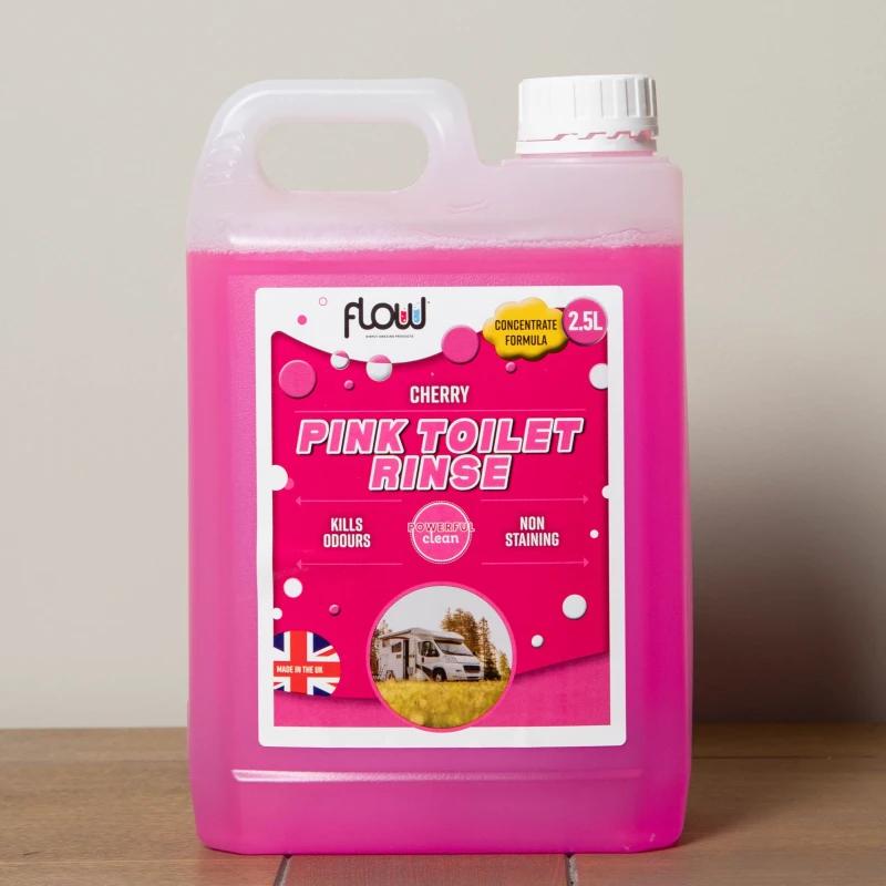 Image of 2.5 Litres Cherry Pink Toilet Flush Cleaning Rinse Concentrate Fluid