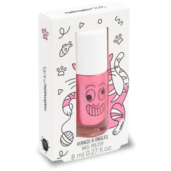 image of Nailmatic Kids Nail Polish for Kids Shade Kitty - candy pink glitter 8ml