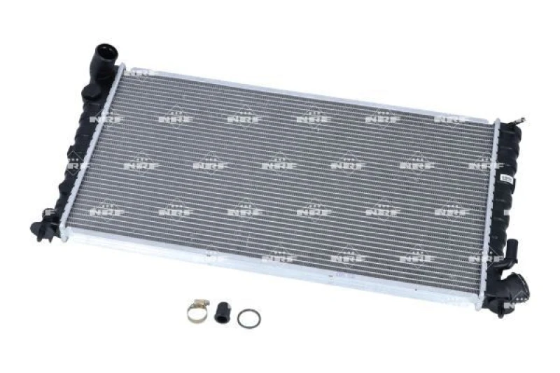 Image of NRF 58189 Engine radiator Brazed cooling fins, Aluminium, with mounting parts Aluminium Radiator,engine cooling (470)