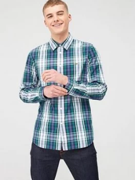 Lacoste Sportswear Check Shirt - Green, Size 42, Men