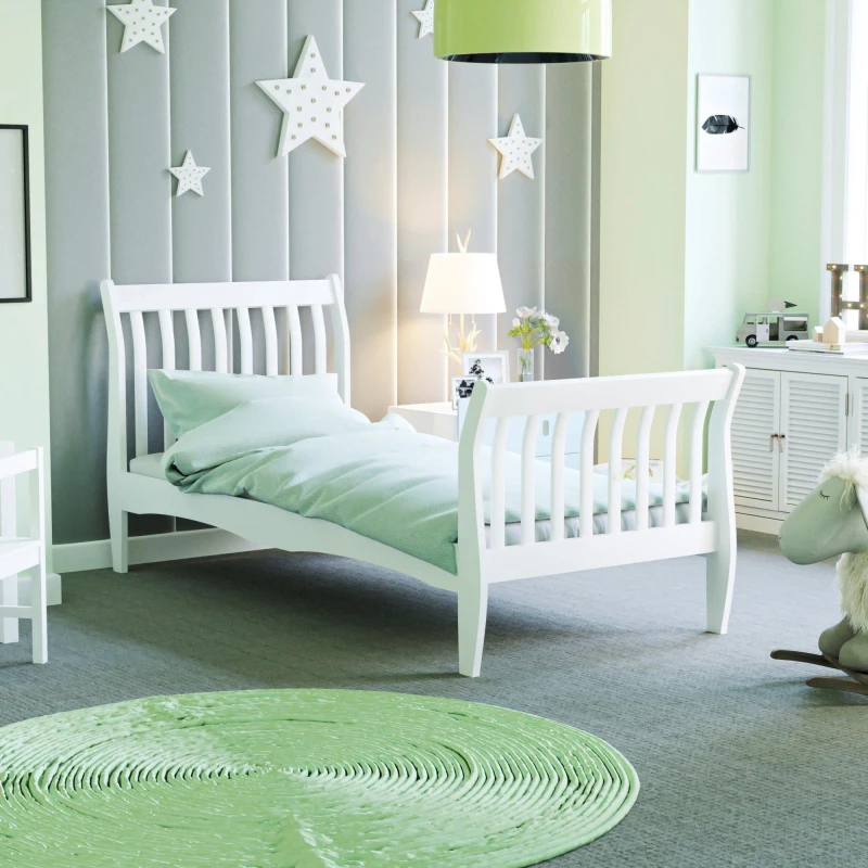 Image of Lassic Junior Vida Orion Single Sleigh Bed White unisex One Size