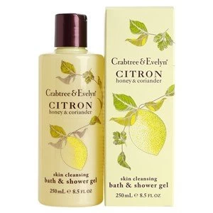 image of Crabtree & Evelyn Citron Honey and Coriander Bath & Shower Gel 250ml