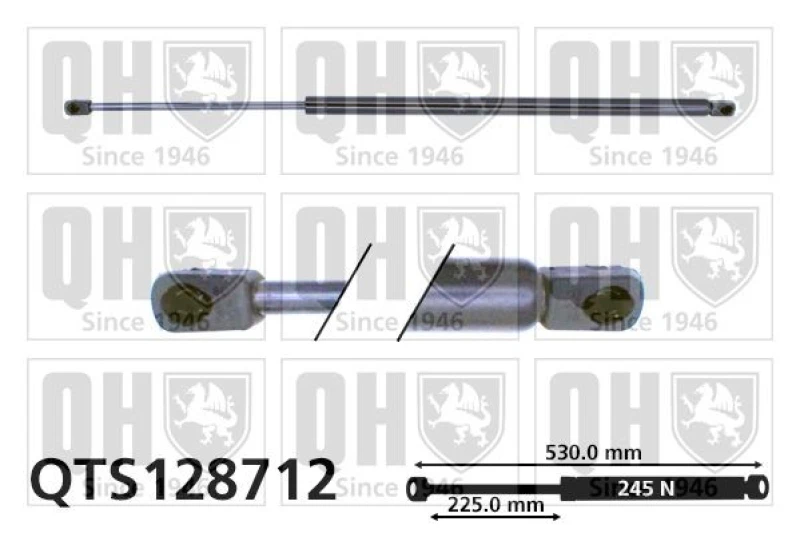 Image of QUINTON HAZELL Bonnet strut QUINTON HAZELL QTS128712