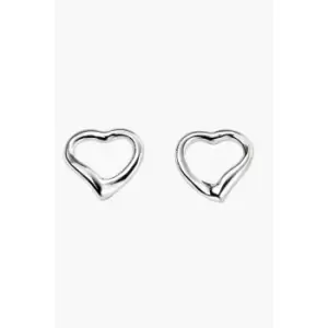 image of Small Open Heart Stud Earrings