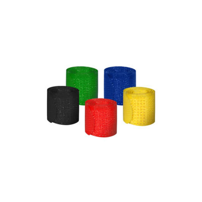 Image of MediaRange Hook and loop cable ties. 16 x 215mm. assorted colors. Pack
