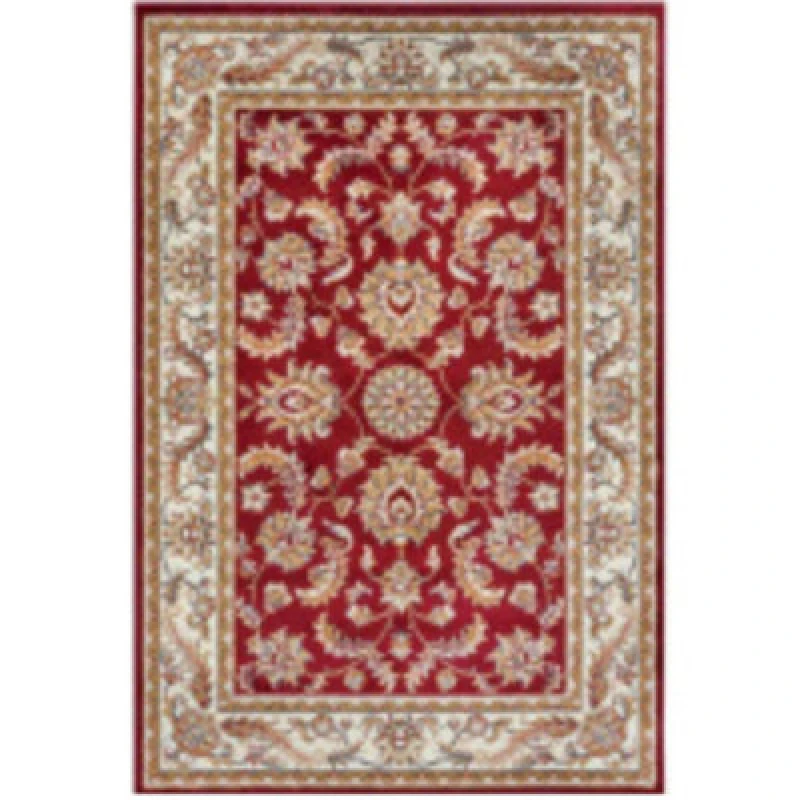 Image of THE RUGS Reni Luxor Oriental Vintage Short Pile Living Room Rug Runner in Red Size: 200cm x 280cm Red Unisex 200cm x 280 cm