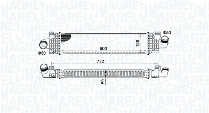 Image of MAGNETI MARELLI Intercooler MAGNETI MARELLI 351319204980