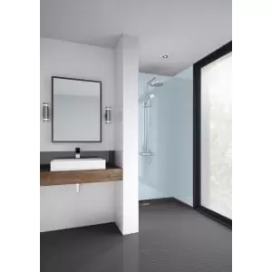 Image of Mermaid Acrylic Soft Blue Gloss Single Shower Panel 2440 x 900 x 4mm