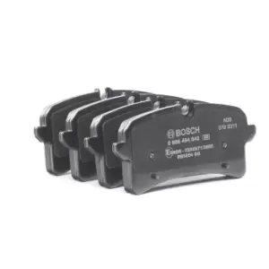 Image of Bosch Brake pad set 0 986 494 842 Brake pads,Brake pad set, disc brake AUDI,PORSCHE,BENTLEY,A8 (4H2, 4H8, 4HC, 4HL),Macan (95B),MULSANNE (3Y_)