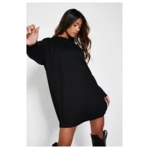 I Saw It First Jersey Long Sleeve T-Shirt Dress - Black