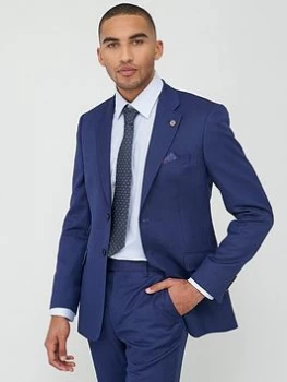 Image of Ted Baker Sterling Birdseye Jacket - Blue, Size 36, Men