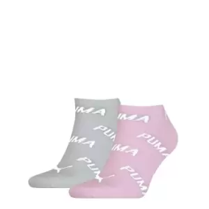 image of Puma 2 Pack AOP Trainer Socks - Pink