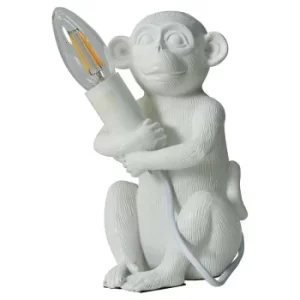 Image of White Baby Monkey Table Lamp