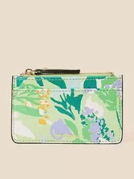 Image of Accessorize Floral Print Cardholder, Green, Women