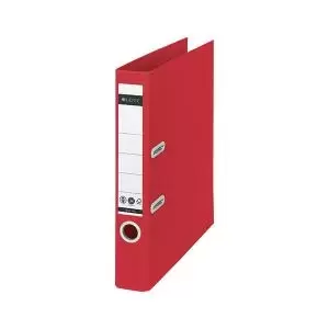 Image of Recycle Colours Lever Arch File A4 50mm Red Pack of 5 10190025 LZ61508