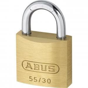 image of Abus 55 Series Basic Brass Padlock 30mm Standard