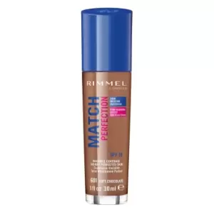 image of Rimmel Match Perfection Foundation 30ml (Various Shades) - Soft Chocolate