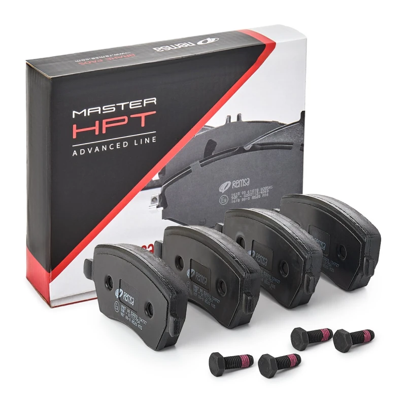 Image of REMSA 0987.00 Brake pad set Front Axle, with accessories, with bolts/screws Brake Pad Set,disc brake (402)