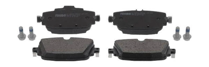 Image of FERODO FDB5387 Brake pad set PREMIER ECO FRICTION prepared for wear warning indicator, with accessories, with brake caliper screws Brake Pad Set,disc