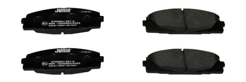 Image of JURID 572650J Brake pad set not prepared for wear warning indicator, without accessories Brake Pad Set,disc brake (402)