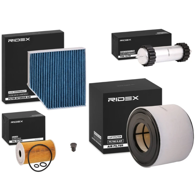 Image of RIDEX 4055F30769 Filter Set with gaskets/seals, with seal ring Filter Set (4055)