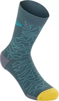 image of Alpinestars Drop 15 Socks, turquoise, Size S, turquoise, Size S