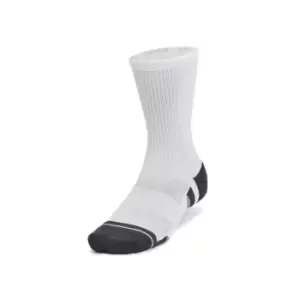 Image of Under Armour Performance Tech 3pk Crew Socks White - XL