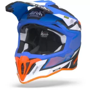 Image of Airoh Strycker Axe Orange Blue Matt XL