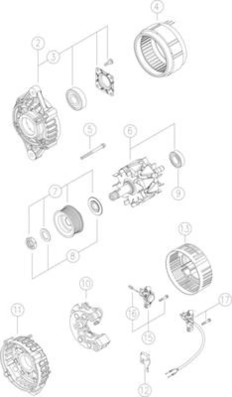 Image of Alternator MAHLE MG 490
