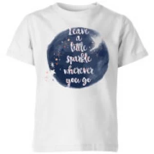 image of Disney Leave A Little Sparkle Kids T-Shirt - White - 11-12 Years