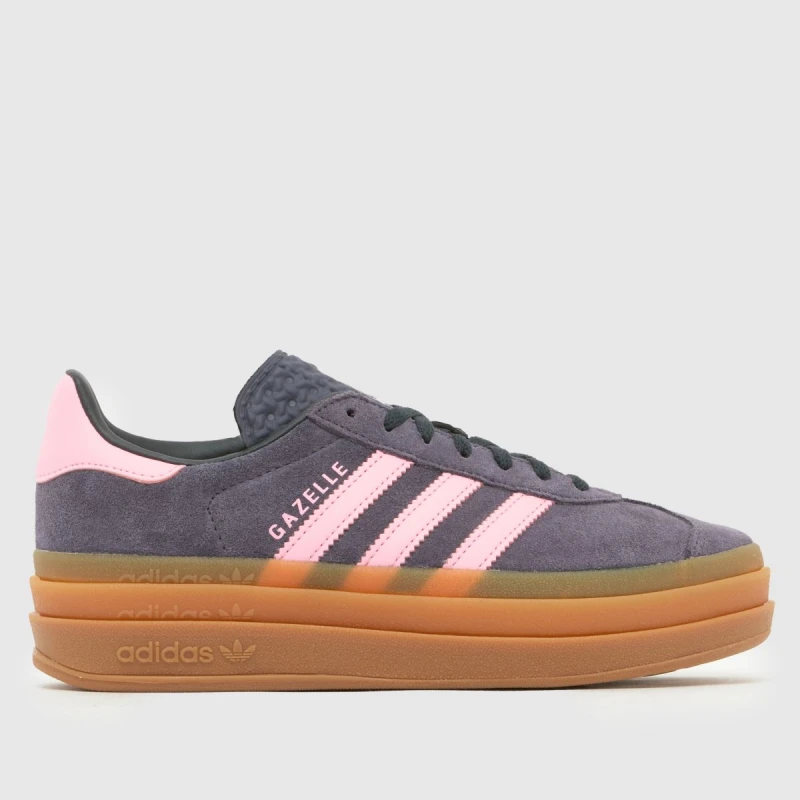 Image of adidas Grey Gazelle Bold Girls Youth Trainers Grey UK 4 (EU 36?)