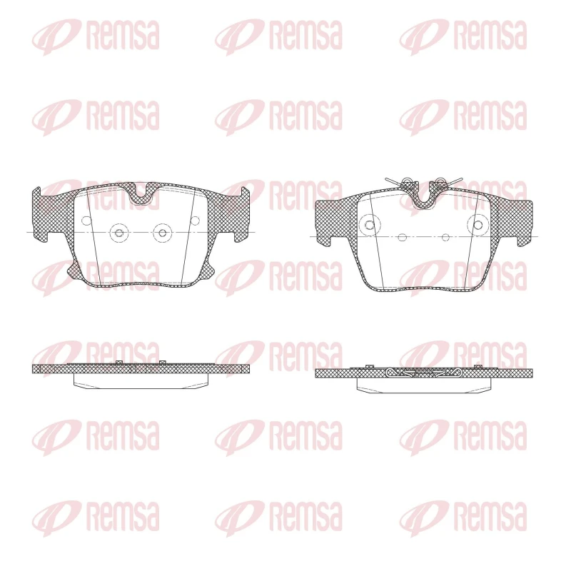 Image of REMSA Brake pad set REMSA X2047.00