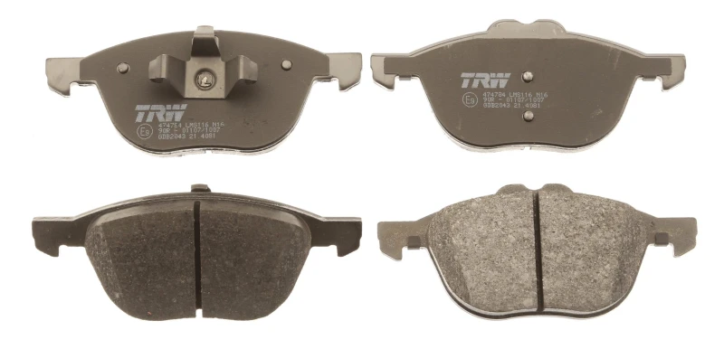 Image of TRW GDB2043 Brake pad set not prepared for wear warning indicator Brake Pad Set,disc brake (402)