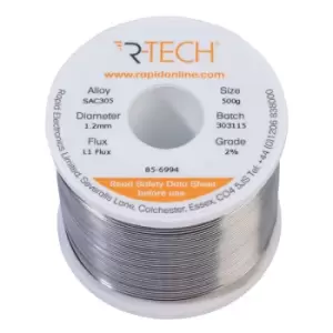 image of R-TECH 856994 SAC305 Solder 2% L1 Flux