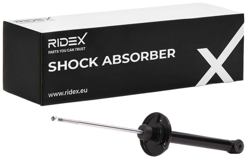 Image of RIDEX 854S0640 Shock absorber Rear Axle, Gas Pressure, Monotube, Telescopic Shock Absorber, Bottom eye Shock Absorber (854)