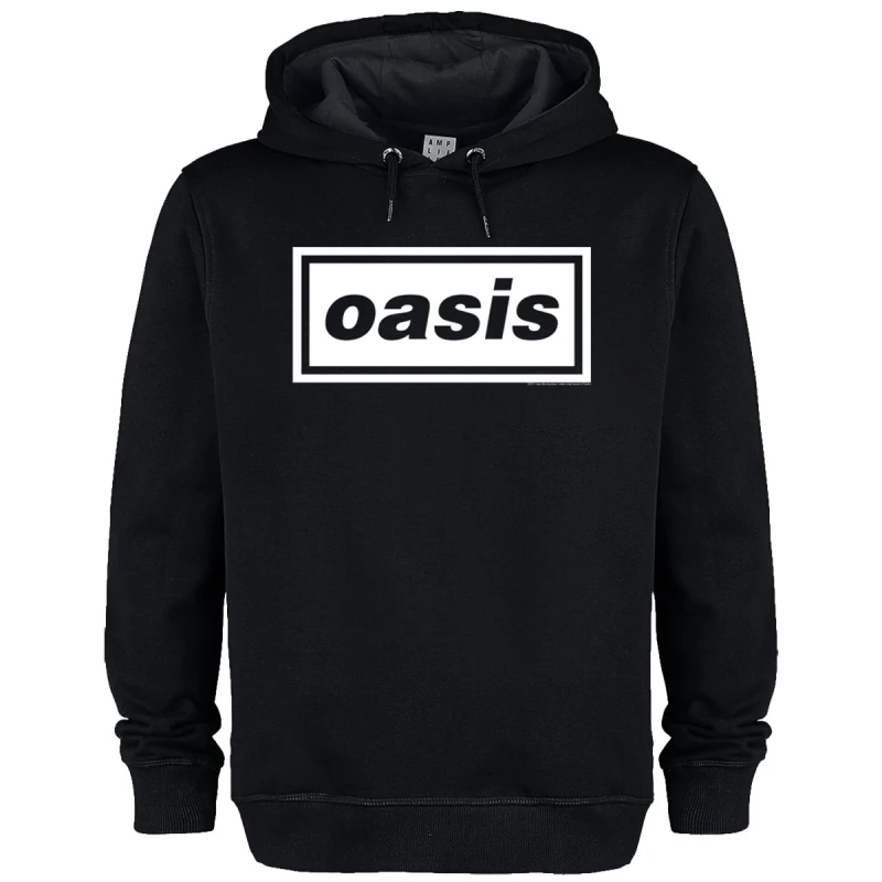 Image of Amplified Amplified Men Logo Oasis Logo Hoodie in Black Size: X-Small Black XS Male 5063652564431